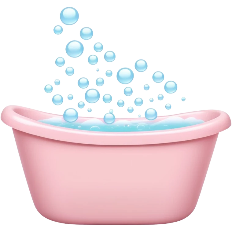pale pink bathtub with bubbles  emoji