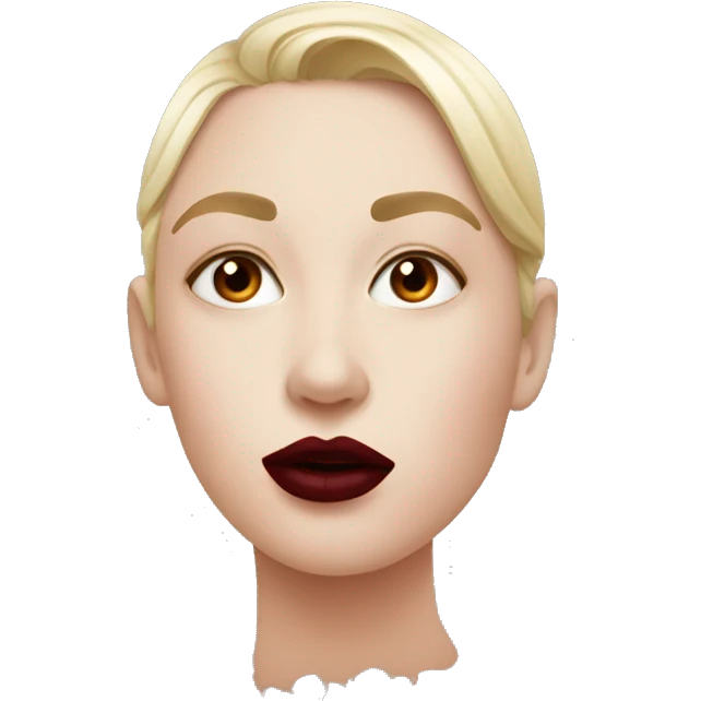 dark red lipstick stain emoji