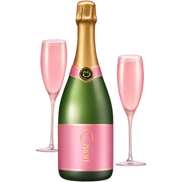 Pink champagne emoji