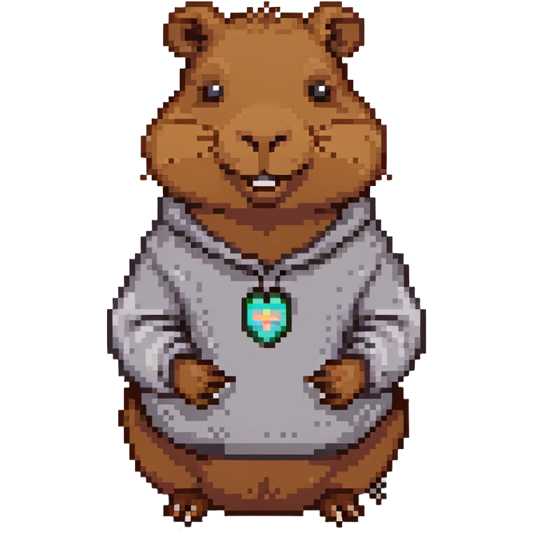 capybara smiling wearing a light grey sweater emoji