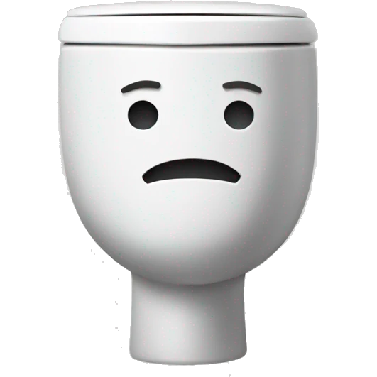 A toilet with a face in it emoji