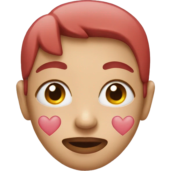 Heart on face emoji