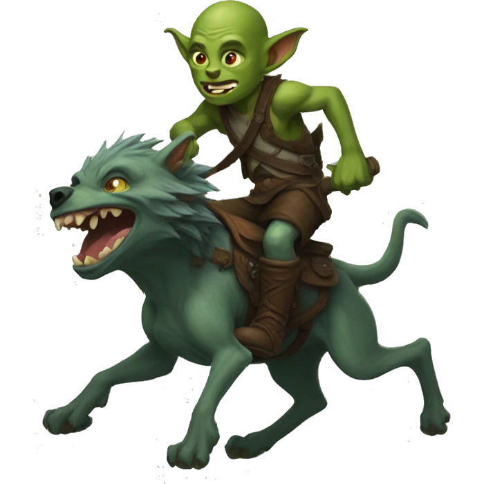goblin riding a worg  emoji