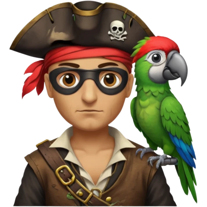 pirate and parrot emoji