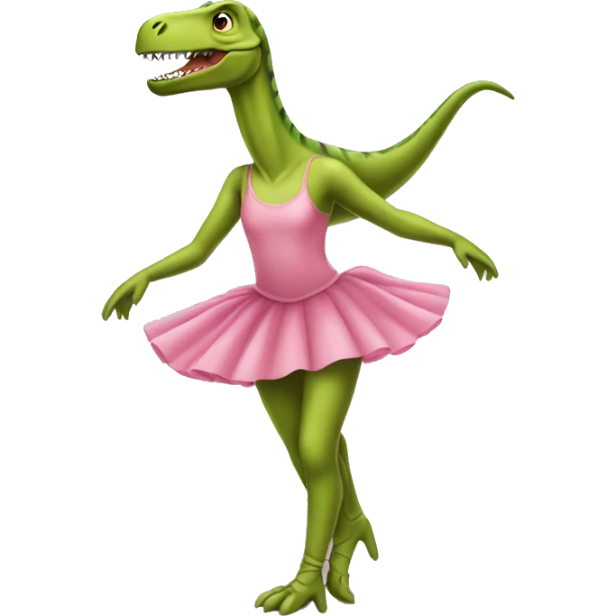 Dinosaur med ballerina sko emoji