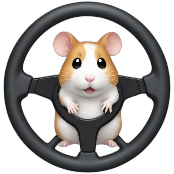 hamster running on a steering wheel emoji