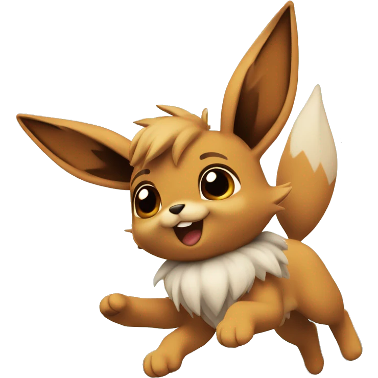 Eevee on an Airplane flying around the world and having fun  emoji