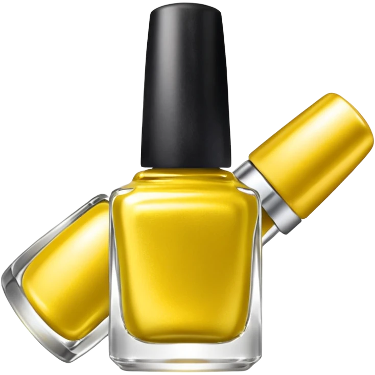 silvery nail polish yellow emoji