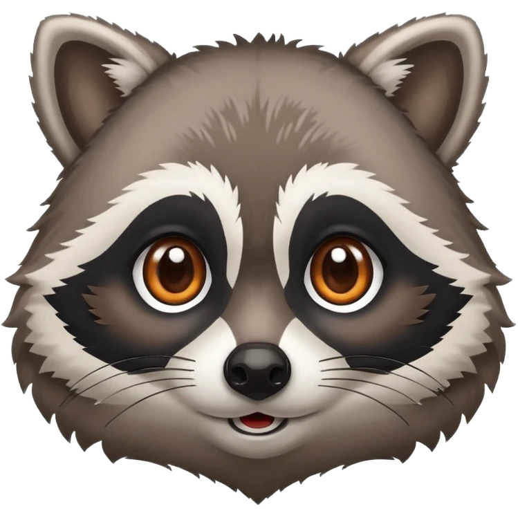 Racoon with hearteyes emoji