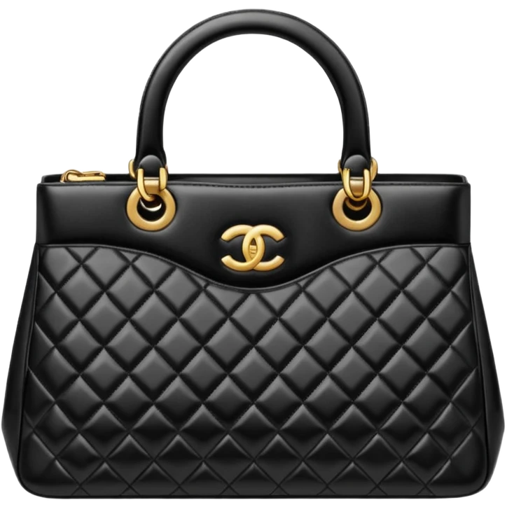 Chanel quilted handbag, luxury and stylish emoji