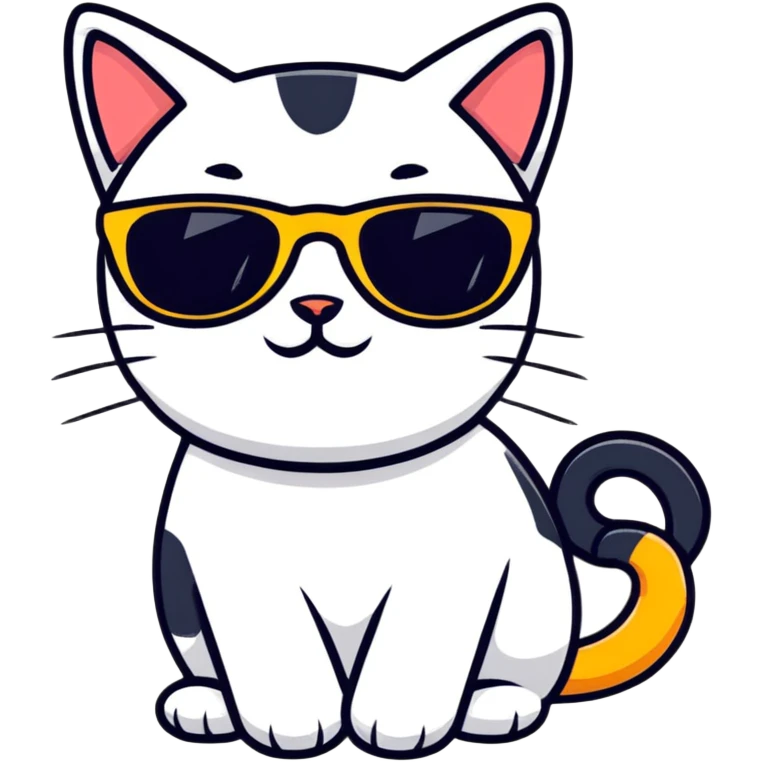 Cat with sunglasses emoji