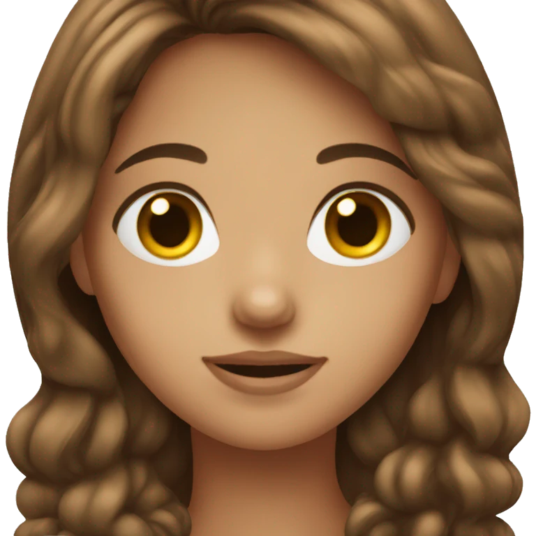Pretty brown hair girl emoji