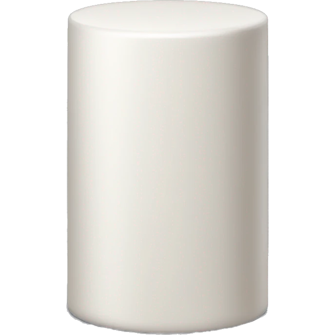 White skin Colored cylinder with round top and bottom emoji
