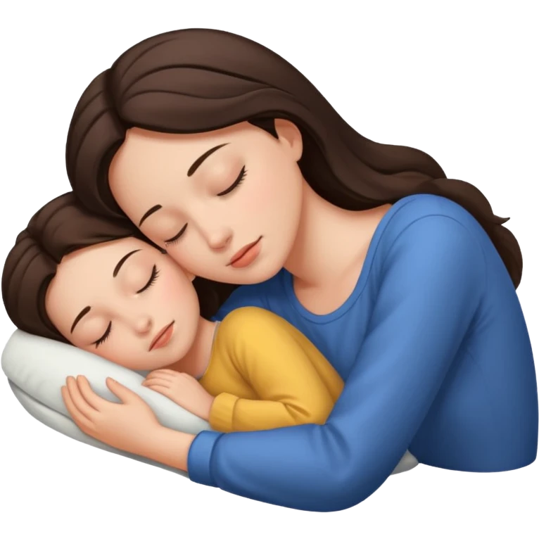 Brunette girl sleeping emoji