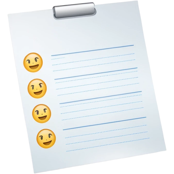 paper with test emoji