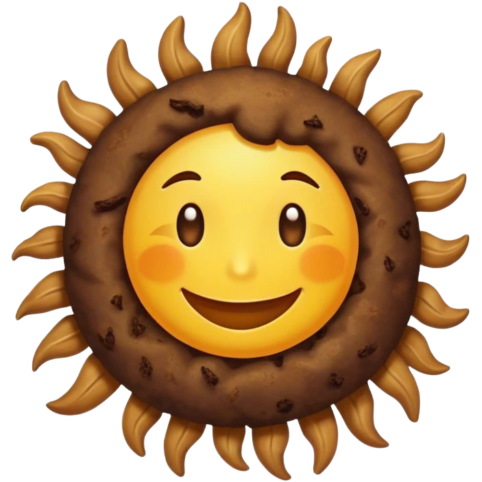 sun poop emoji emoji