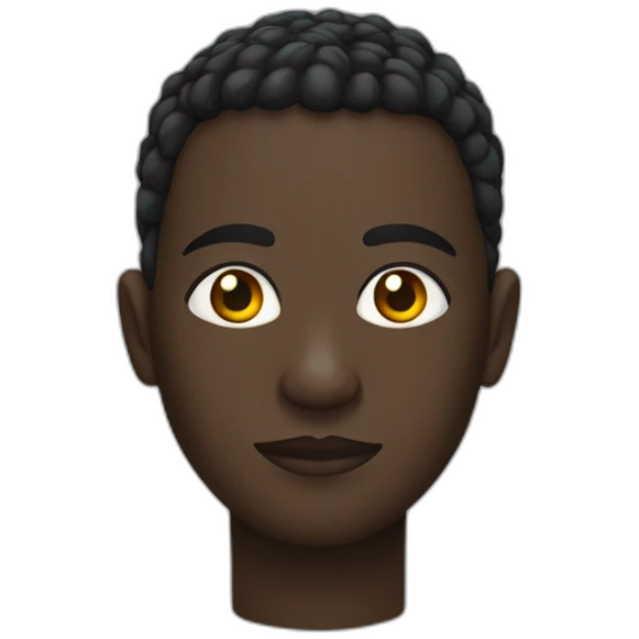 Negra piscando um olho emoji