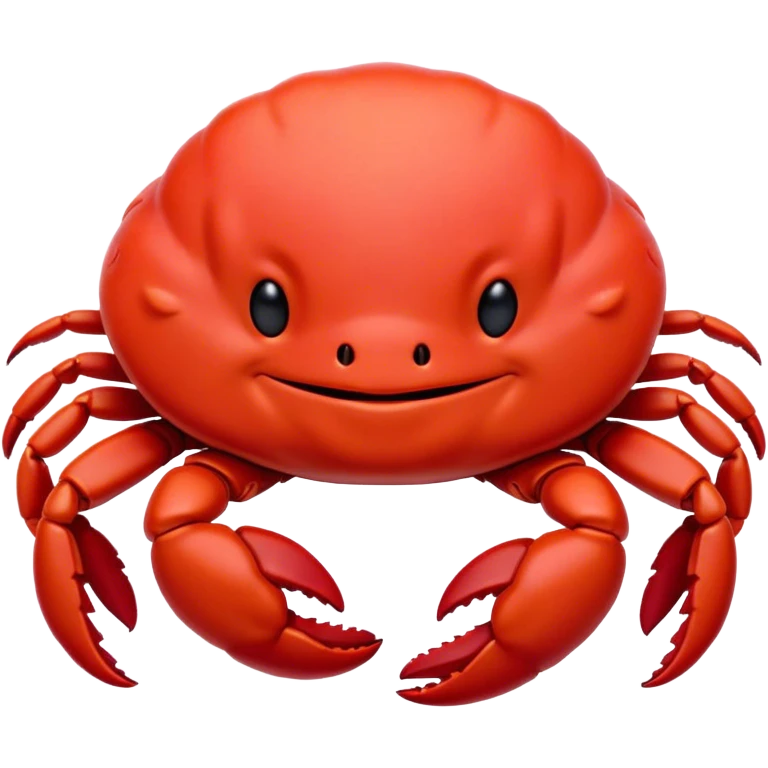 Meme-Worthy Cute Sleeping Red Crab Portrait Emoji, Head resting peacefully with a contented smile, showcasing a robust, vivid scarlet carapace and softly closed eyes in serene slumber, Simplified yet adorably endearing features, highly detailed, glowing with a soft, drowsy ocean light, high shine, relaxed and utterly lovable, stylized with an air of playful laziness, soft glowing outline, capturing the essence of a sleeping red crab that feels destined to become the next viral icon of adorable rest! emoji