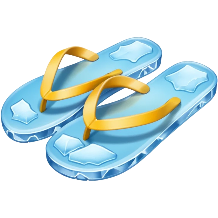flip flop made of ice emoji