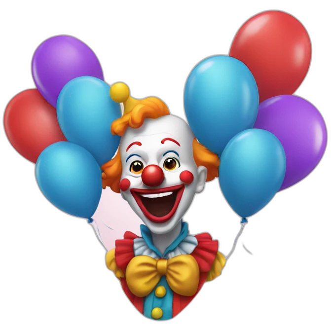clown popping balloons emoji