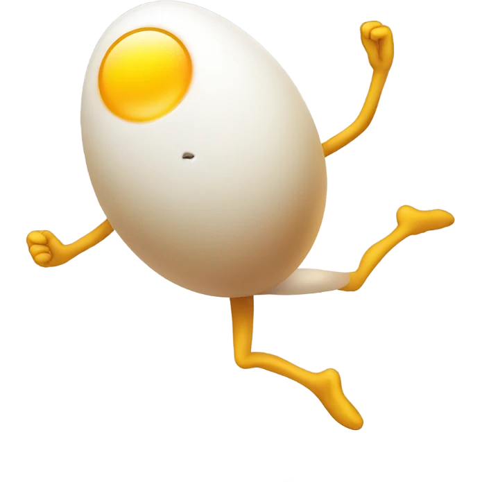 Over easy egg man Danceing  emoji