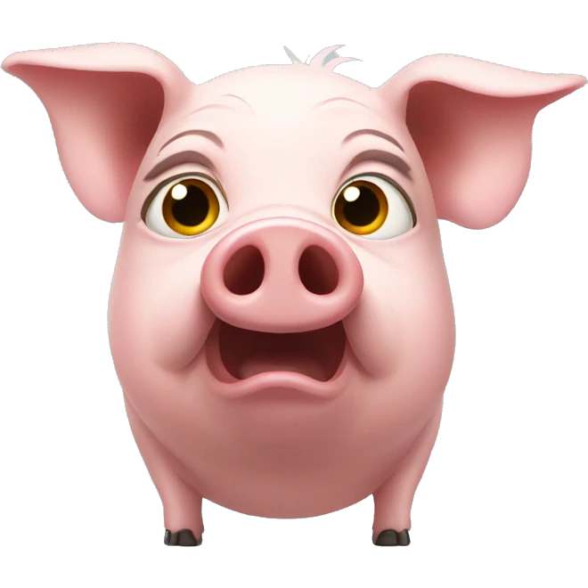 Pig with big eyes emoji