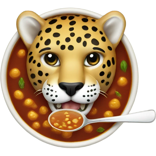 Jaguar eating soup emoji