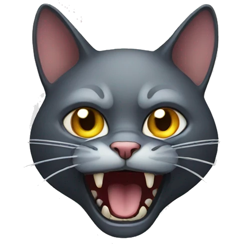 Scary cat emoji