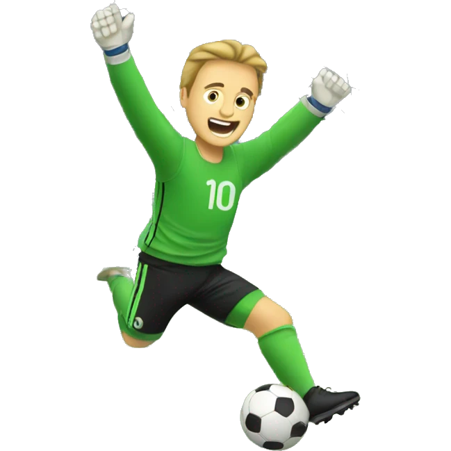 Soccer keeper making a save emoji