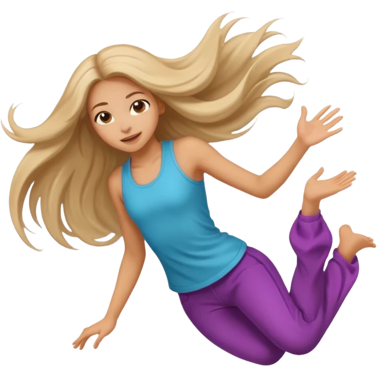 Girl doing a flip hair emoji