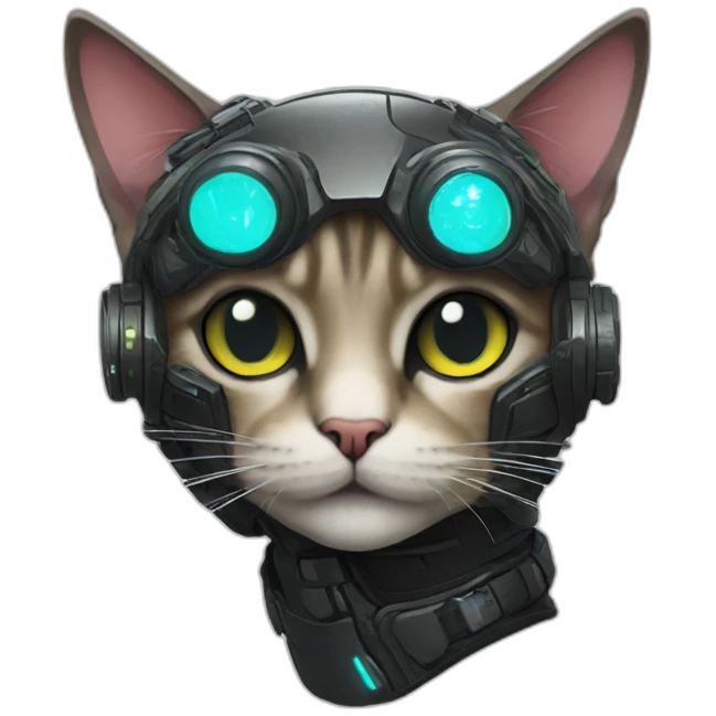 a cyberpunk cat emoji