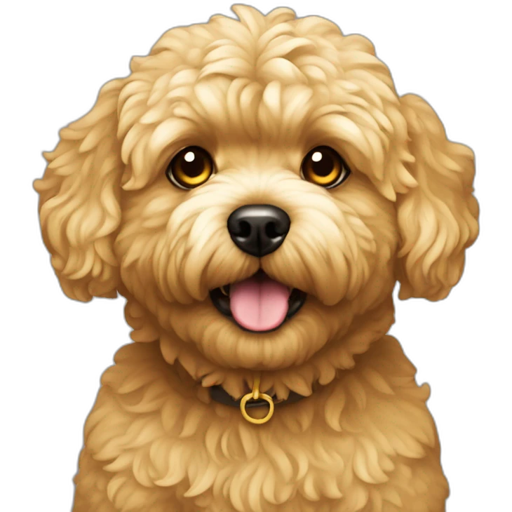 golden maltipoo evil emoji