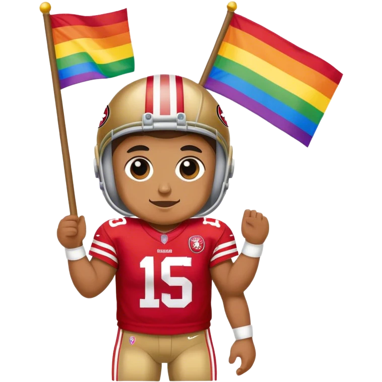 Gay pride 49ers fan emoji