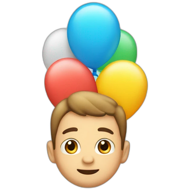 delfino con palloncini emoji