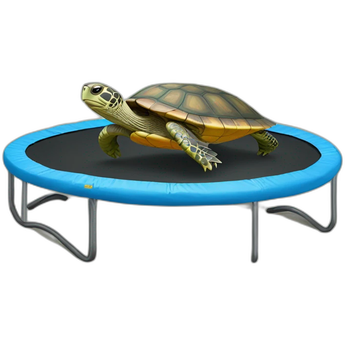 Tortue sur un trampoline  emoji
