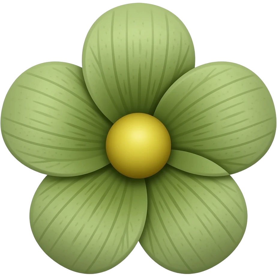 Green olive colour flower emoji