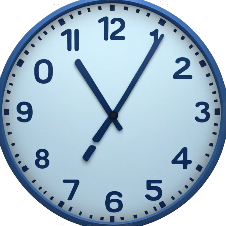Blue clock change display with this "?", but keep the same background blue emoji