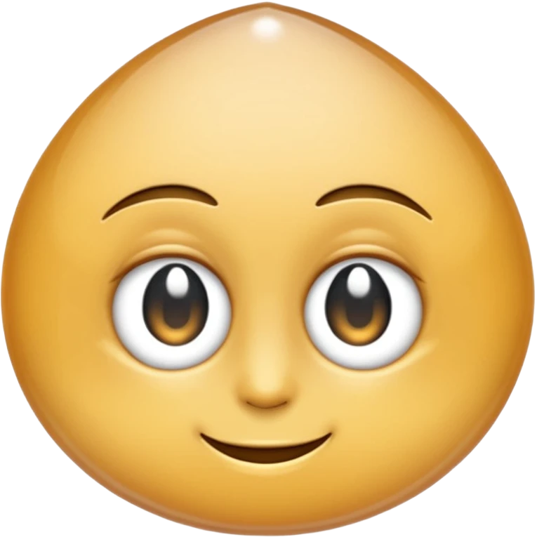 One eye on the left droplet; the right eye is absent but subtly hinted (indentation, ripple, or reflection). Clean emoji style, soft lighting, simple shapes, white/transparent background, high-resolution, friendly. emoji