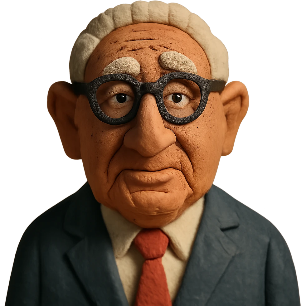 claymation style portrait of Henry Kissinger emoji