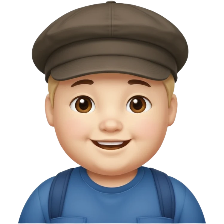 chubby boy wearing cap emoji