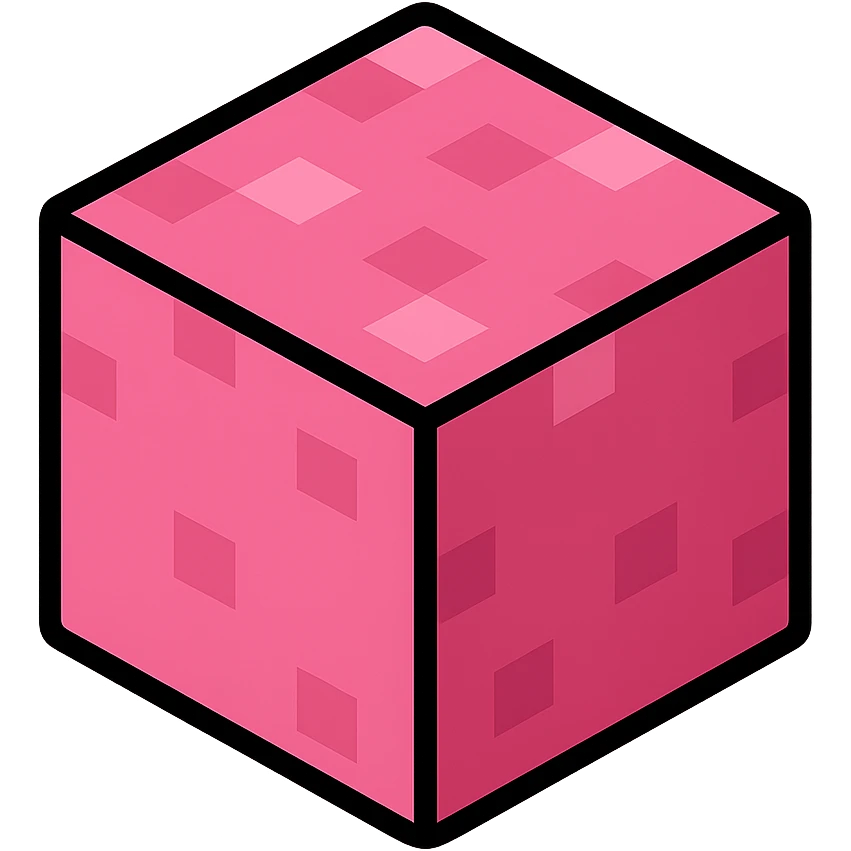pink Minecraft block icon icon emoji