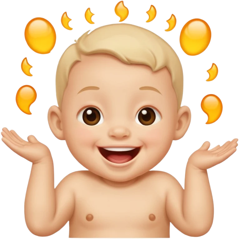 A baby laughing joyfully emoji