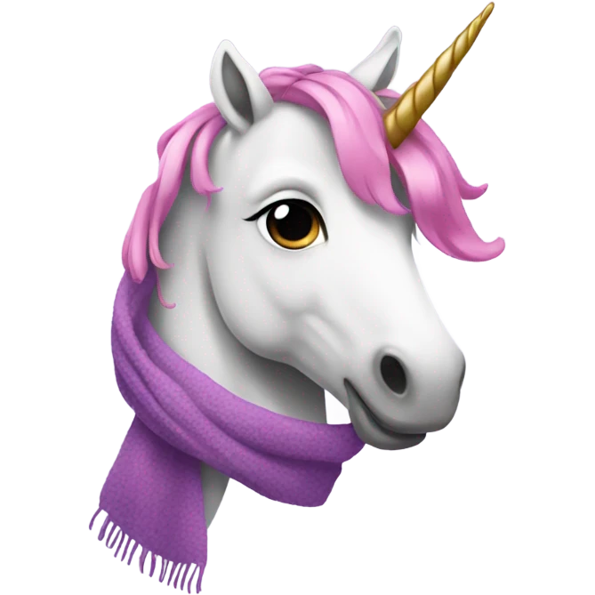 Unicorn with scarf emoji
