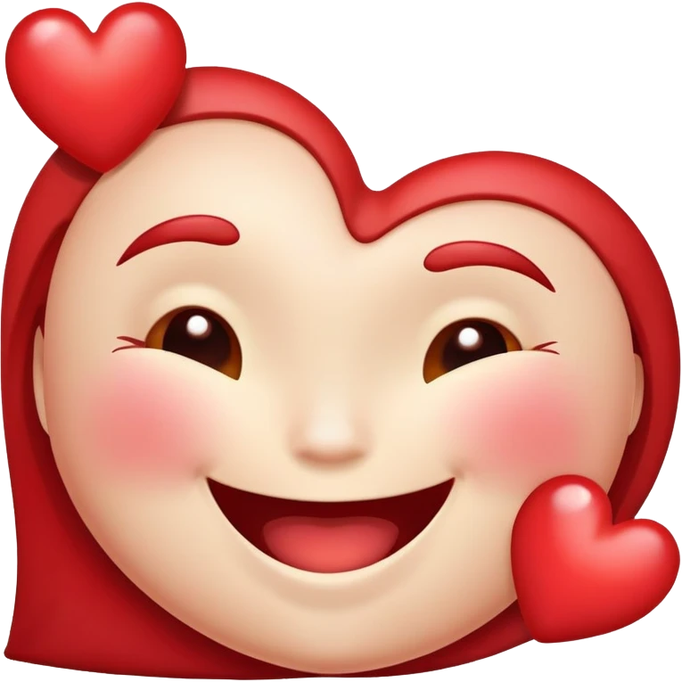 Half heart half laugh emoji