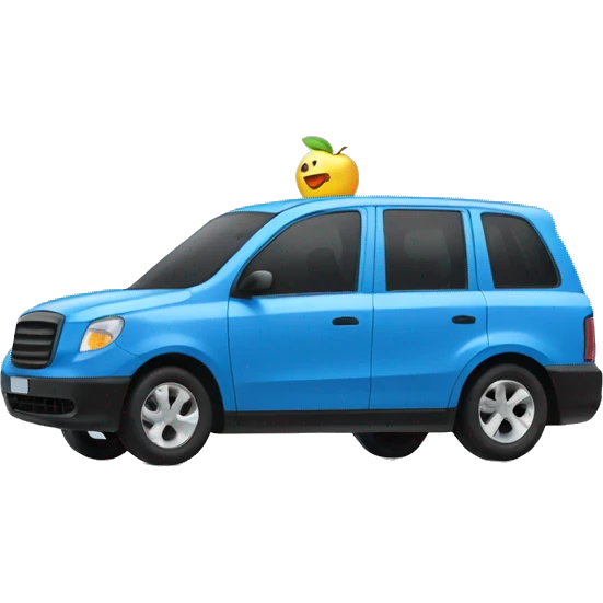 bluecar taxi based on sport utility car apple emoji emoji