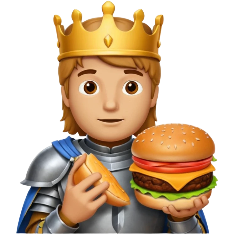 Knight eating a burger  emoji