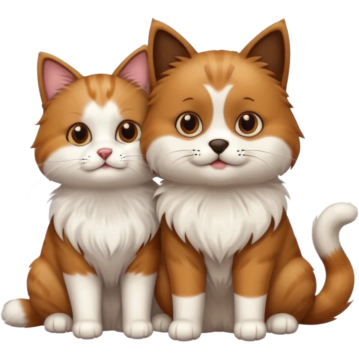 Cat and dog emoji