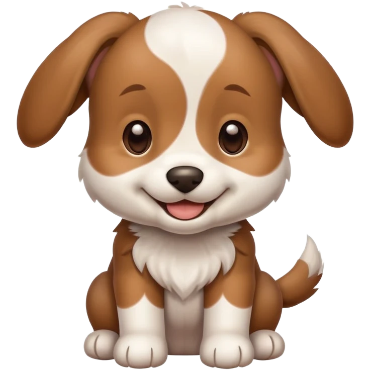 Smiling puppy with floppy ears emoji