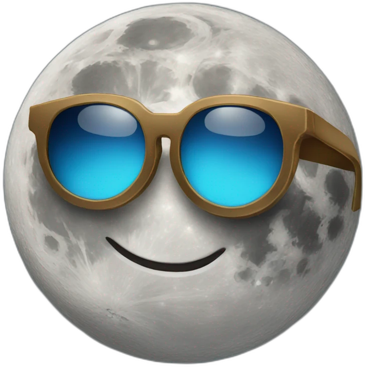 moon with sunglasses emoji
