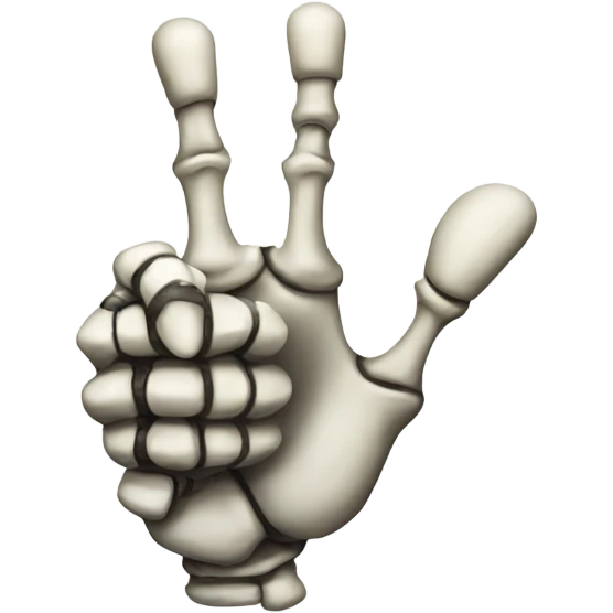 thumbs up skeleton hand emoji